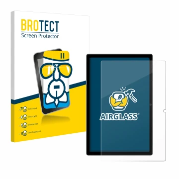 Face avant d’un emballage produit avec le logo de la marque BROTECT. À côté, l’appareil Blackview Tab 15 Pro 10.5