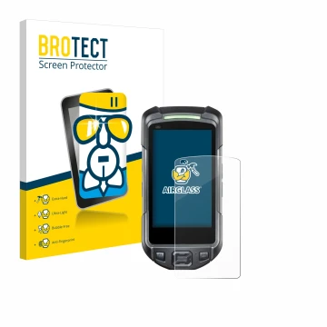 Face avant d’un emballage produit avec le logo de la marque BROTECT. À côté, l’appareil Keyence BT-A700 est représenté avec la