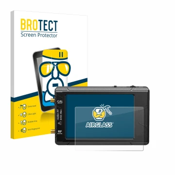Face avant d’un emballage produit avec le logo de la marque BROTECT. À côté, l’appareil tinySA ultra spectrum analyser est rep