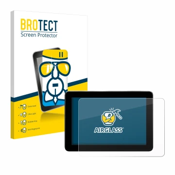 Face avant d’un emballage produit avec le logo de la marque BROTECT. À côté, l’appareil Trimble GFX-1060 est représenté avec l