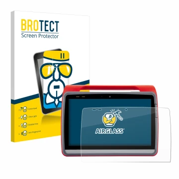 Face avant d’un emballage produit avec le logo de la marque BROTECT. À côté, l’appareil medDV NIDApad est représenté avec la p