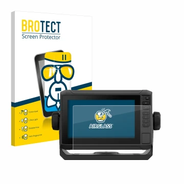 Face avant d’un emballage produit avec le logo de la marque BROTECT. À côté, l’appareil Garmin ECHOMAP UHD2 7