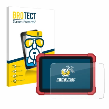 Face avant d’un emballage produit avec le logo de la marque BROTECT. À côté, l’appareil Launch X-431 Euro Turbo II est représe