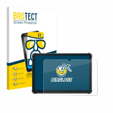 Face avant d’un emballage produit avec le logo de la marque BROTECT. À côté, l’appareil Oukitel RT7 Titan est représenté avec 