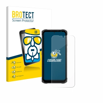 Face avant d’un emballage produit avec le logo de la marque BROTECT. À côté, l’appareil Ulefone Armor 12S est représenté avec 