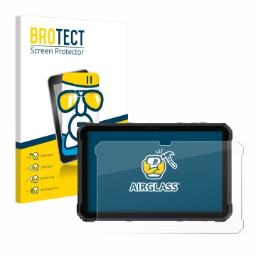 Face avant d’un emballage produit avec le logo de la marque BROTECT. À côté, l’appareil Ulefone Armor Pad 2 est représenté ave