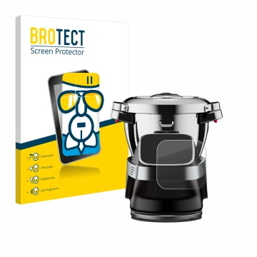 Face avant d’un emballage produit avec le logo de la marque BROTECT. À côté, l’appareil WMF Avantgarde est représenté avec la 