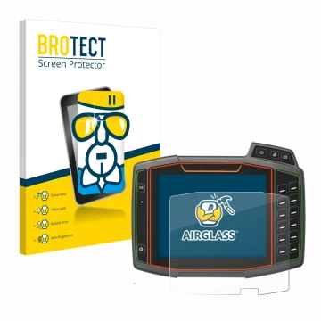 Face avant d’un emballage produit avec le logo de la marque BROTECT. À côté, l’appareil Amazone AmaTron 4 est représenté avec 