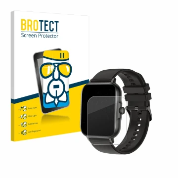 Face avant d’un emballage produit avec le logo de la marque BROTECT. À côté, l’appareil AcclaFit KM13 1.83