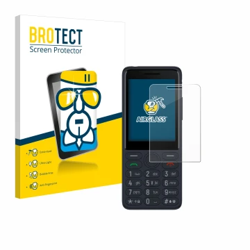 Face avant d’un emballage produit avec le logo de la marque BROTECT. À côté, l’appareil TCL Onetouch 4022s est représenté avec