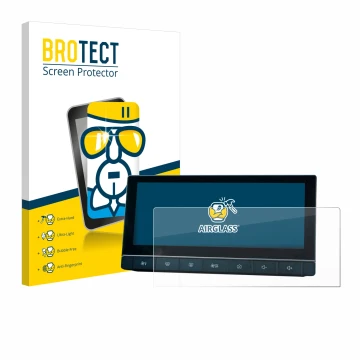Face avant d’un emballage produit avec le logo de la marque BROTECT. À côté, l’appareil MG 5 IPS-HD 10.25