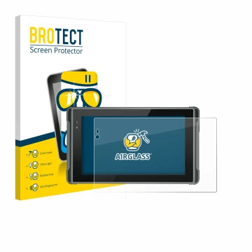 Face avant d’un emballage produit avec le logo de la marque BROTECT. À côté, l’appareil Hugerock X7 est représenté avec la pro