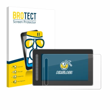 Face avant d’un emballage produit avec le logo de la marque BROTECT. À côté, l’appareil XP-Pen Artist 12 (2e Gen.) est représe