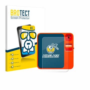 Face avant d’un emballage produit avec le logo de la marque BROTECT. À côté, l’appareil rabbit r1 est représenté avec la prote