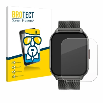 Face avant d’un emballage produit avec le logo de la marque BROTECT. À côté, l’appareil Popglory P95 2