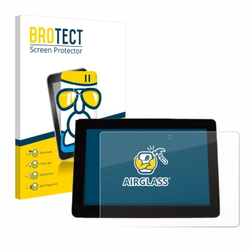 Face avant d’un emballage produit avec le logo de la marque BROTECT. À côté, l’appareil Trimble XCN 1050 est représenté avec l