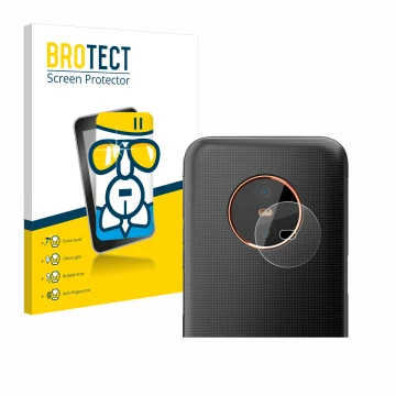 Face avant d’un emballage produit avec le logo de la marque BROTECT. À côté, l’appareil Gigaset GX6 Pro (Caméra UNIQUEMENT) es