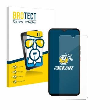 Face avant d’un emballage produit avec le logo de la marque BROTECT. À côté, l’appareil Gigaset GS5 PRO SE est représenté avec