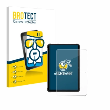 Face avant d’un emballage produit avec le logo de la marque BROTECT. À côté, l’appareil Hotwav R7 est représenté avec la prote