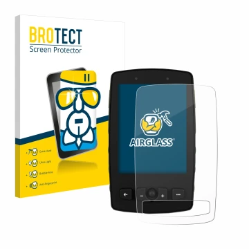 Face avant d’un emballage produit avec le logo de la marque BROTECT. À côté, l’appareil TwoNav Aventura 2 Plus est représenté 