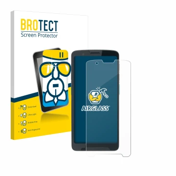 Face avant d’un emballage produit avec le logo de la marque BROTECT. À côté, l’appareil Unitech EA660 est représenté avec la p