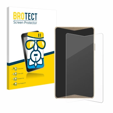 Face avant d’un emballage produit avec le logo de la marque BROTECT. À côté, l’appareil ELLIPAL Titan 2.0 Cold Wallet est repr