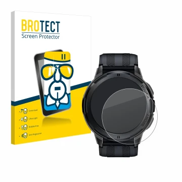 Face avant d’un emballage produit avec le logo de la marque BROTECT. À côté, l’appareil Oukitel BT10 1.43