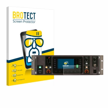 Face avant d’un emballage produit avec le logo de la marque BROTECT. À côté, l’appareil Behringer X32 Rack est représenté avec