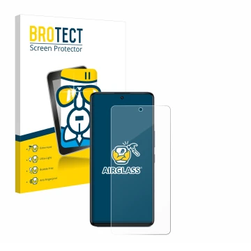 Face avant d’un emballage produit avec le logo de la marque BROTECT. À côté, l’appareil Infinix GT 20 Pro est représenté avec 