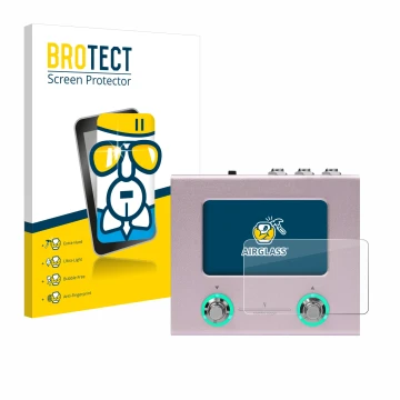 Face avant d’un emballage produit avec le logo de la marque BROTECT. À côté, l’appareil Hotone Ampero Mini est représenté avec