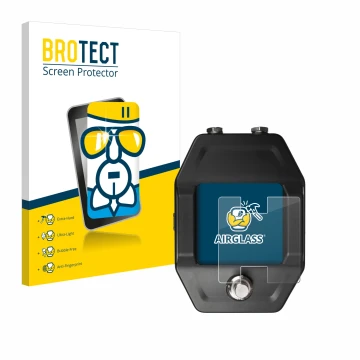 Face avant d’un emballage produit avec le logo de la marque BROTECT. À côté, l’appareil Shure GLXD16+ est représenté avec la p