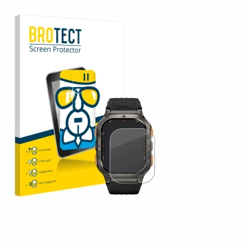 Face avant d’un emballage produit avec le logo de la marque BROTECT. À côté, l’appareil Kospet Tank M3 Ultra est représenté av