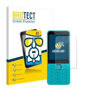 Face avant d’un emballage produit avec le logo de la marque BROTECT. À côté, l’appareil Nokia 235 4G (2024) est représenté ave