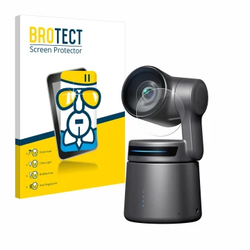 Face avant d’un emballage produit avec le logo de la marque BROTECT. À côté, l’appareil OBSBOT Tail Air est représenté avec la