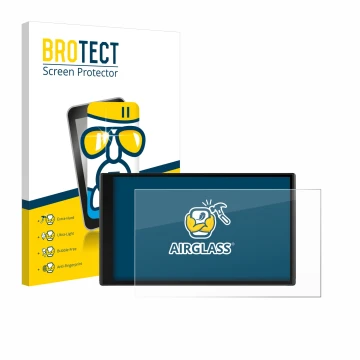 Face avant d’un emballage produit avec le logo de la marque BROTECT. À côté, l’appareil Garmin CamperVan est représenté avec l