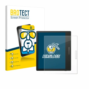 Face avant d’un emballage produit avec le logo de la marque BROTECT. À côté, l’appareil Boox Go Color 7 est représenté avec la