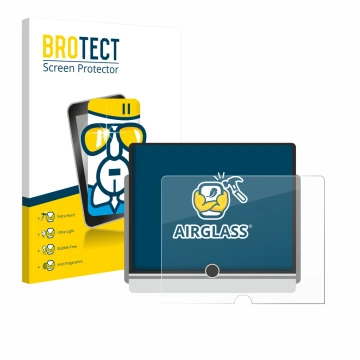 Face avant d’un emballage produit avec le logo de la marque BROTECT. À côté, l’appareil Lexus LBX 2024 est représenté avec la 