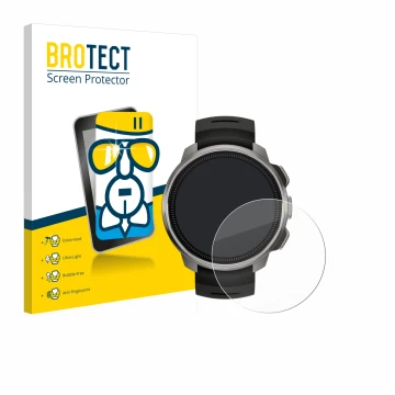 Face avant d’un emballage produit avec le logo de la marque BROTECT. À côté, l’appareil Suunto Ocean est représenté avec la pr