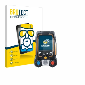 Face avant d’un emballage produit avec le logo de la marque BROTECT. À côté, l’appareil Testo 550s est représenté avec la prot