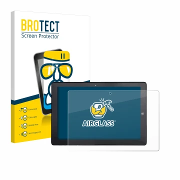 Face avant d’un emballage produit avec le logo de la marque BROTECT. À côté, l’appareil Awow AiBook 10 est représenté avec la 