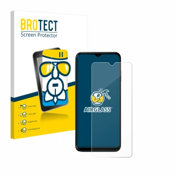 Face avant d’un emballage produit avec le logo de la marque BROTECT. À côté, l’appareil Nokia G60 5G est représenté avec la pr