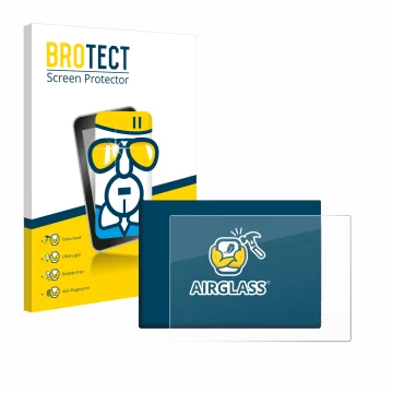 Face avant d’un emballage produit avec le logo de la marque BROTECT. À côté, l’appareil G-STORY 10.1