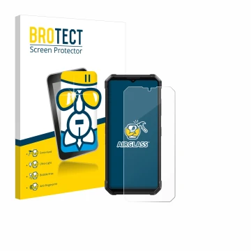 Face avant d’un emballage produit avec le logo de la marque BROTECT. À côté, l’appareil Fossibot F106 Pro est représenté avec 