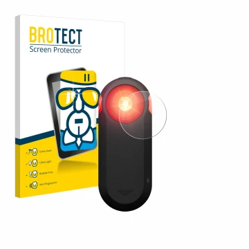 Face avant d’un emballage produit avec le logo de la marque BROTECT. À côté, l’appareil Garmin Varia RTL516 est représenté ave