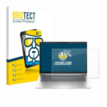 Face avant d’un emballage produit avec le logo de la marque BROTECT. À côté, l’appareil HP ProBook 440 G11 est représenté avec