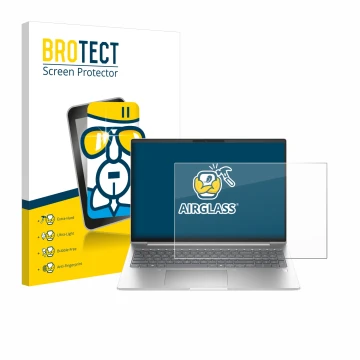 Face avant d’un emballage produit avec le logo de la marque BROTECT. À côté, l’appareil HP ProBook 460 G11 est représenté avec