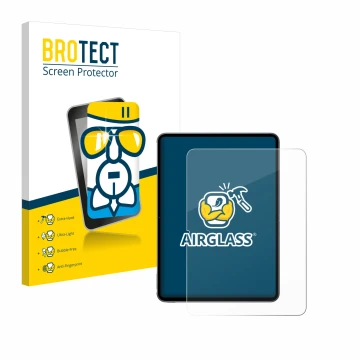 Face avant d’un emballage produit avec le logo de la marque BROTECT. À côté, l’appareil OnePlus Pad 2 (portrait) est représent