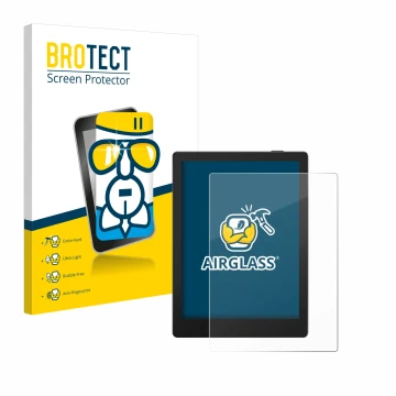 Face avant d’un emballage produit avec le logo de la marque BROTECT. À côté, l’appareil Boox Go 6 est représenté avec la prote