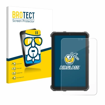 Face avant d’un emballage produit avec le logo de la marque BROTECT. À côté, l’appareil Oukitel RT3 Pro est représenté avec la