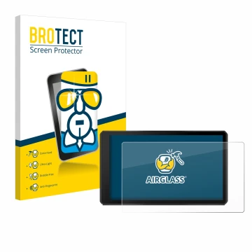 Face avant d’un emballage produit avec le logo de la marque BROTECT. À côté, l’appareil Garmin Tread 2 Powersport 6